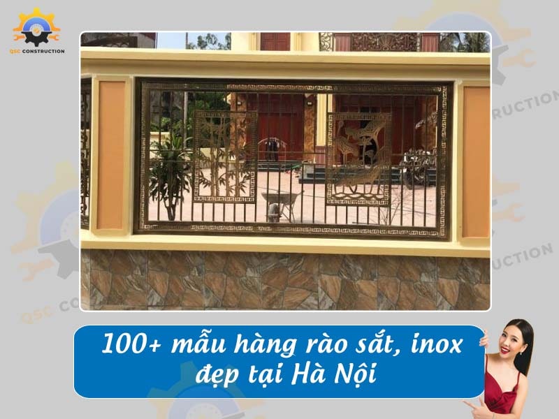 Tổng hợp báo giá 100+ mẫu hàng rào sắt, inox đẹp tại Hà Nội