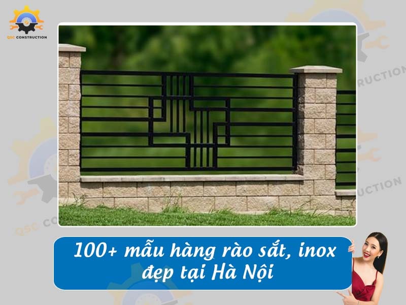 Tổng hợp báo giá 100+ mẫu hàng rào sắt, inox đẹp tại Hà Nội