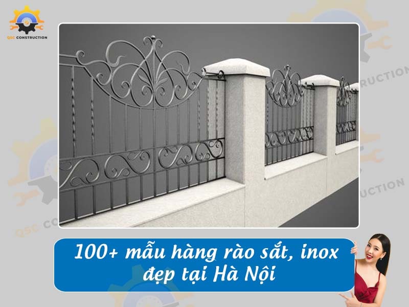 Tổng hợp báo giá 100+ mẫu hàng rào sắt, inox đẹp tại Hà Nội