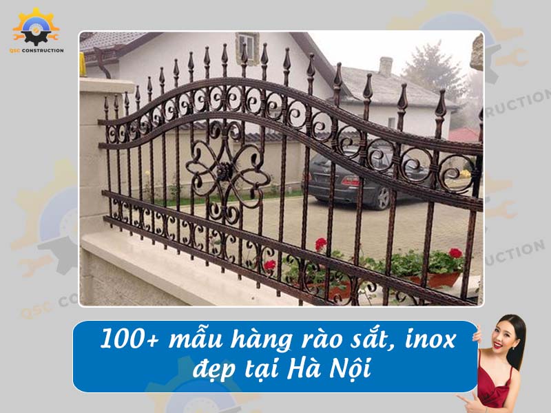 Tổng hợp báo giá 100+ mẫu hàng rào sắt, inox đẹp tại Hà Nội