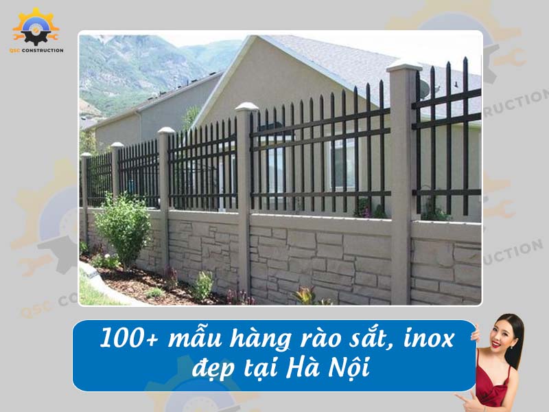 Tổng hợp báo giá 100+ mẫu hàng rào sắt, inox đẹp tại Hà Nội