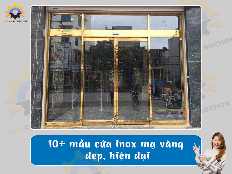 Tổng hợp 10+ mẫu cửa inox mạ vàng đẹp kèm báo giá