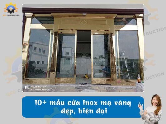 Tổng hợp 10+ mẫu cửa inox mạ vàng đẹp kèm báo giá