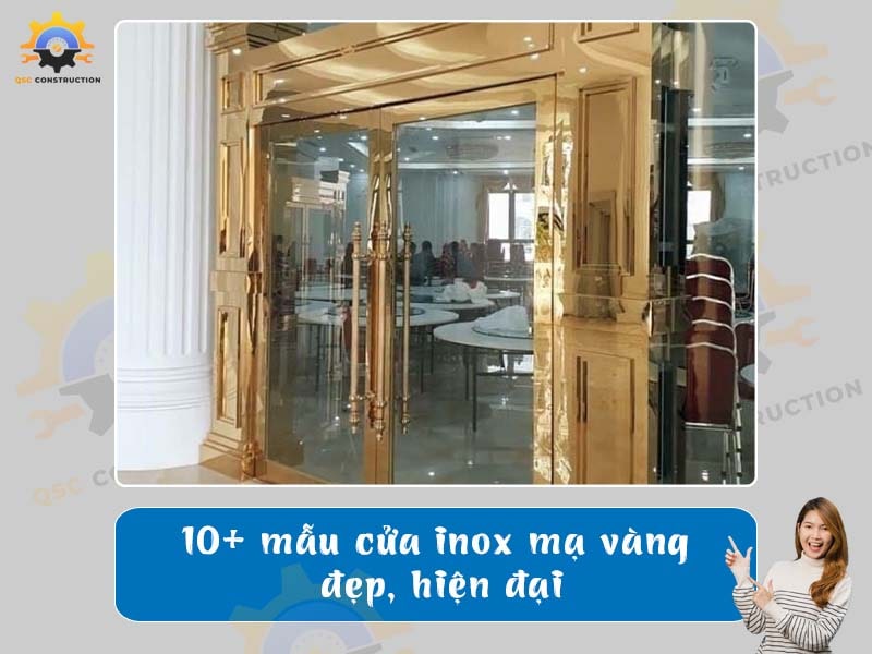 Tổng hợp 10+ mẫu cửa inox mạ vàng đẹp kèm báo giá