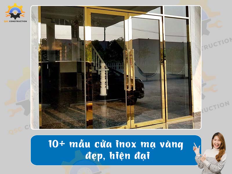Tổng hợp 10+ mẫu cửa inox mạ vàng đẹp kèm báo giá