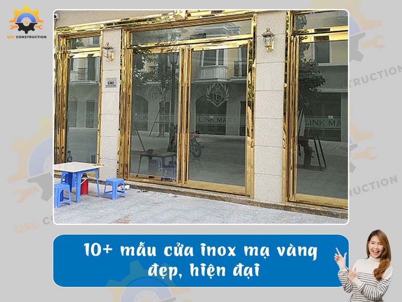 Tổng hợp 10+ mẫu cửa inox mạ vàng đẹp kèm báo giá