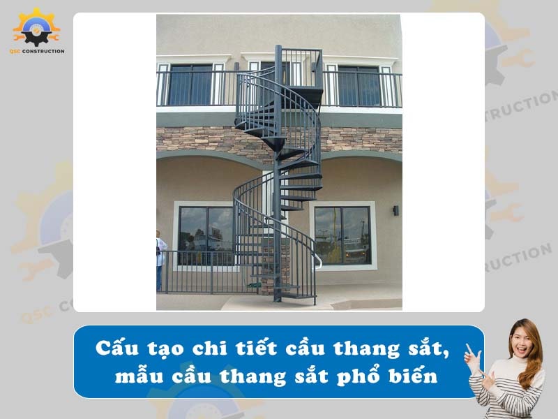 Cấu tạo chi tiết cầu thang sắt, mẫu cầu thang sắt phổ biến