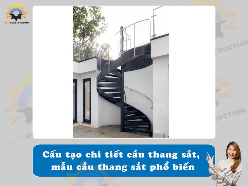 Cấu tạo chi tiết cầu thang sắt, mẫu cầu thang sắt phổ biến