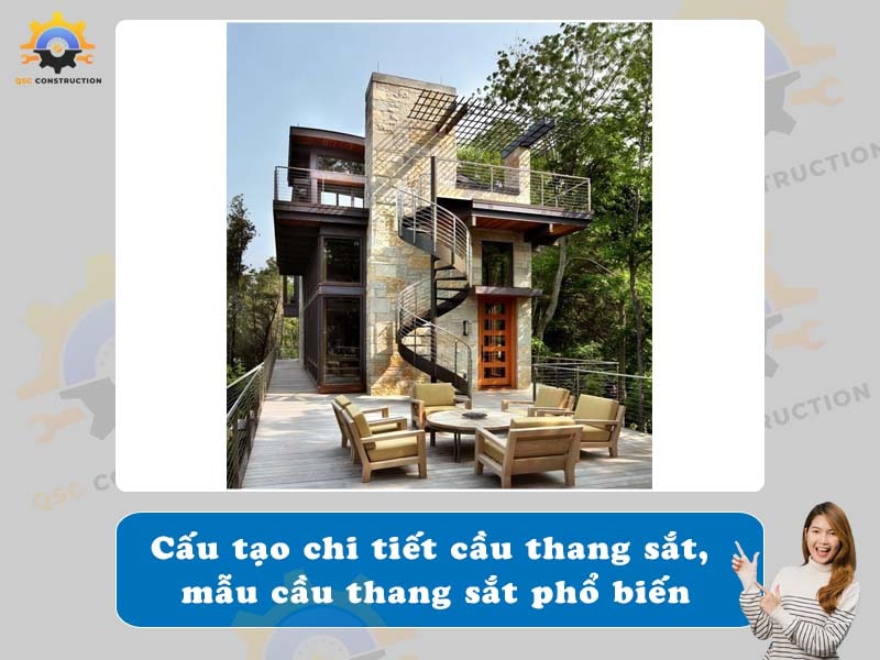 Cấu tạo chi tiết cầu thang sắt, mẫu cầu thang sắt phổ biến