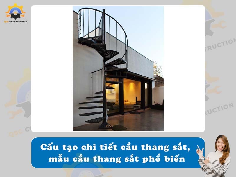 Cấu tạo chi tiết cầu thang sắt, mẫu cầu thang sắt phổ biến