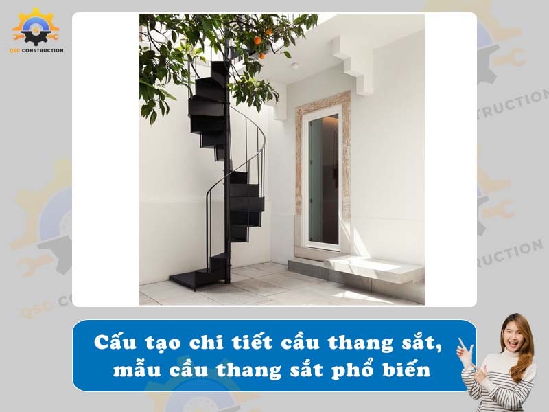 Cấu tạo chi tiết cầu thang sắt, mẫu cầu thang sắt phổ biến