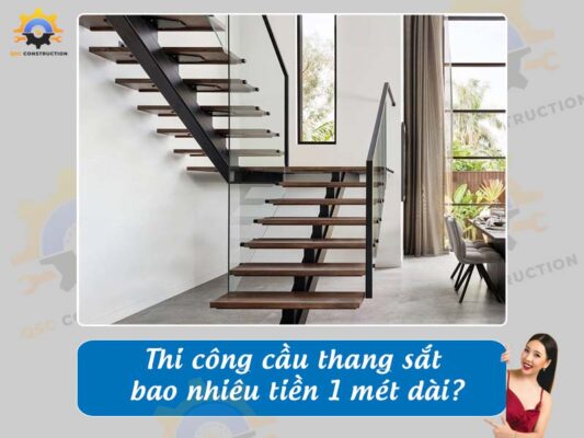 Thi công cầu thang sắt bao nhiêu tiền 1 mét dài?