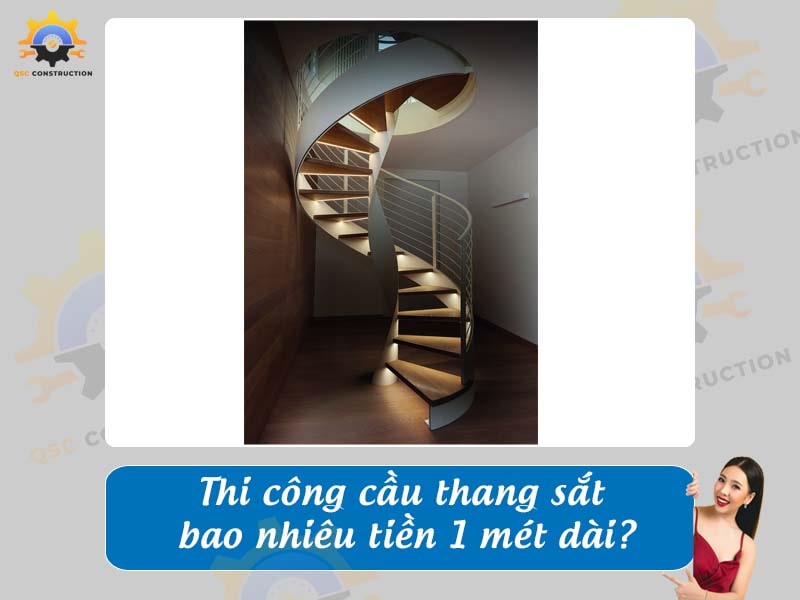 Thi công cầu thang sắt bao nhiêu tiền 1 mét dài?