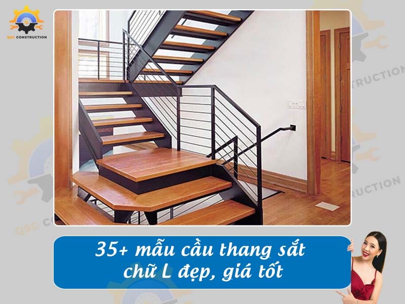 Báo giá 35+ mẫu cầu thang sắt chữ L đẹp, giá tốt hiện nay