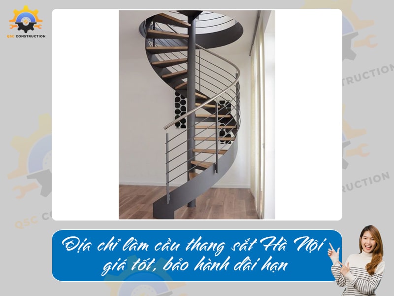 Địa chỉ làm cầu thang sắt Hà Nội giá tốt, bảo hành dài hạn