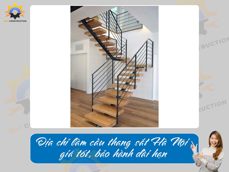Địa chỉ làm cầu thang sắt Hà Nội giá tốt, bảo hành dài hạn