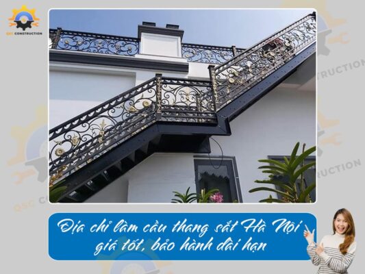 Địa chỉ làm cầu thang sắt Hà Nội giá tốt, bảo hành dài hạn