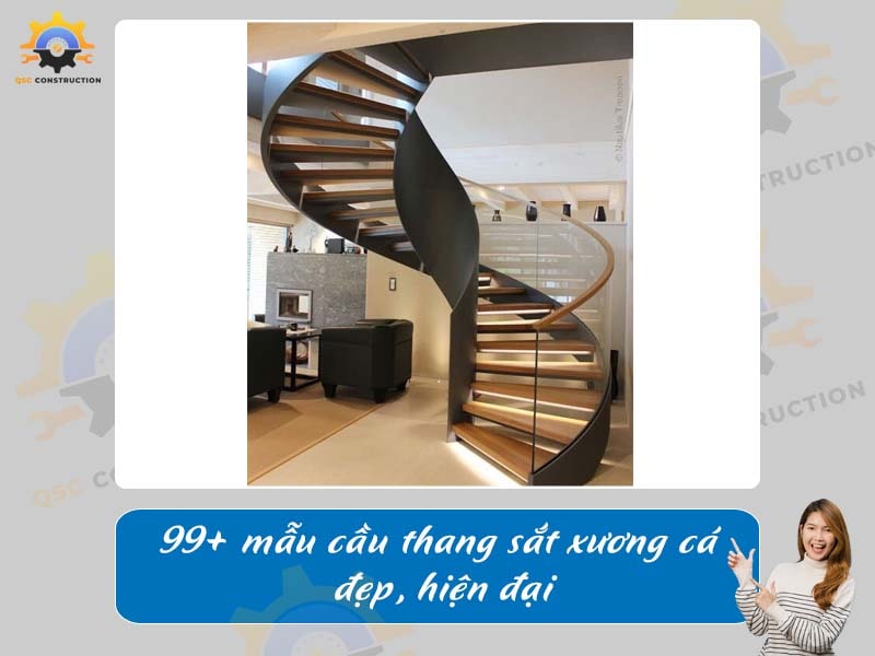 Báo giá 99+ mẫu cầu thang sắt xương cá đẹp tại Hà Nội