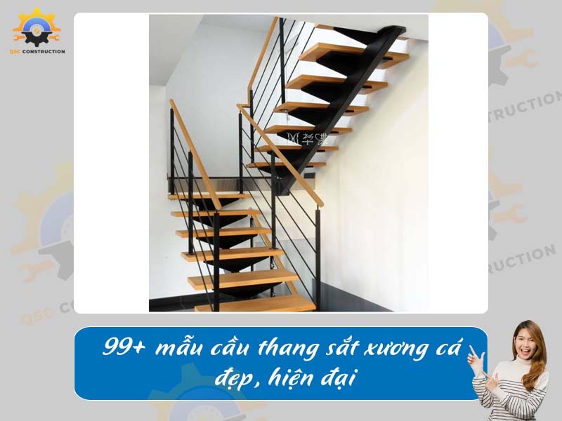Báo giá 99+ mẫu cầu thang sắt xương cá đẹp tại Hà Nội