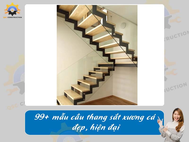 Báo giá 99+ mẫu cầu thang sắt xương cá đẹp tại Hà Nội