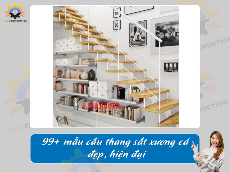 Báo giá 99+ mẫu cầu thang sắt xương cá đẹp tại Hà Nội