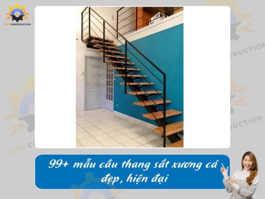 Báo giá 99+ mẫu cầu thang sắt xương cá đẹp tại Hà Nội