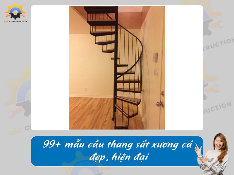 Báo giá 99+ mẫu cầu thang sắt xương cá đẹp tại Hà Nội