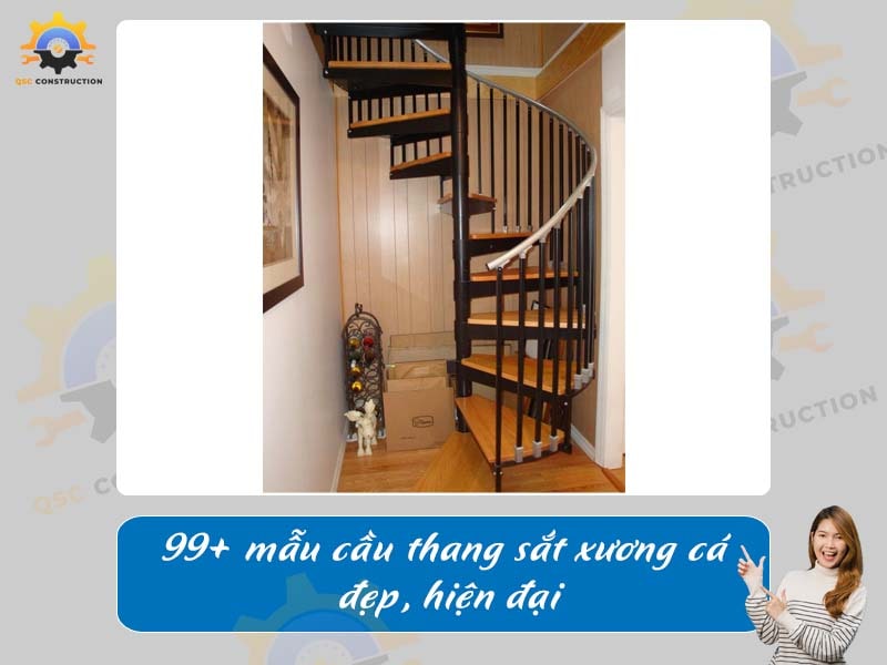 Báo giá 99+ mẫu cầu thang sắt xương cá đẹp tại Hà Nội