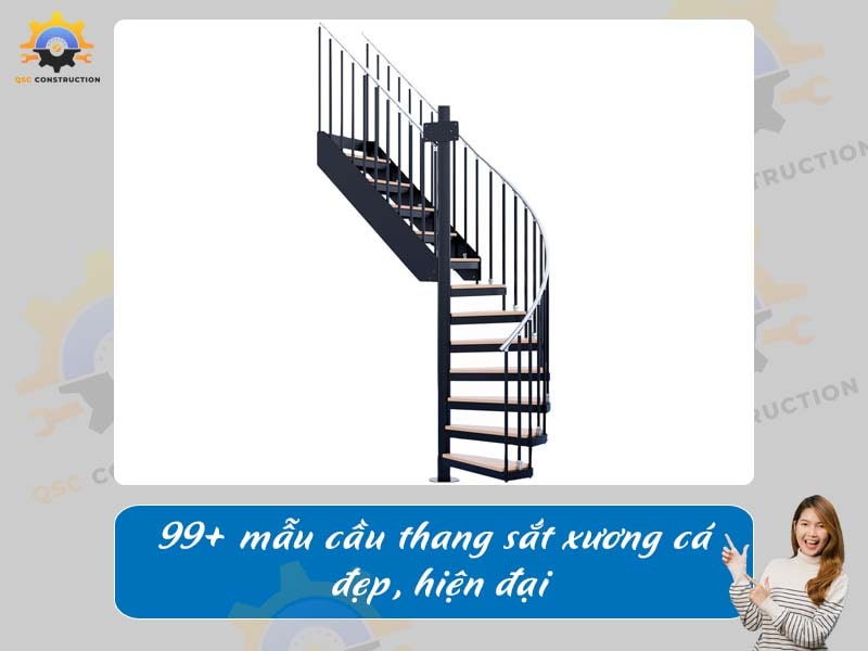 Báo giá 99+ mẫu cầu thang sắt xương cá đẹp tại Hà Nội