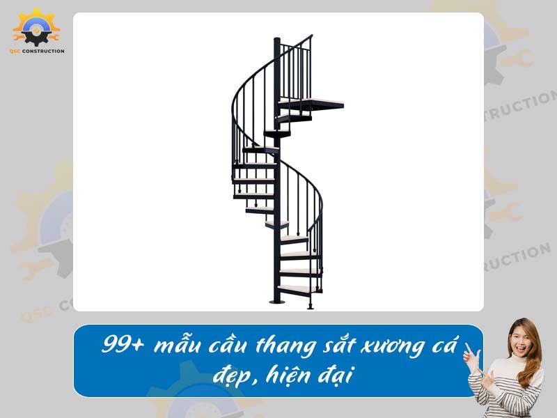 Báo giá 99+ mẫu cầu thang sắt xương cá đẹp tại Hà Nội