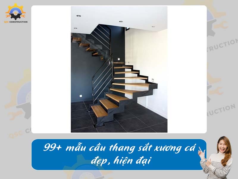 Báo giá 99+ mẫu cầu thang sắt xương cá đẹp tại Hà Nội