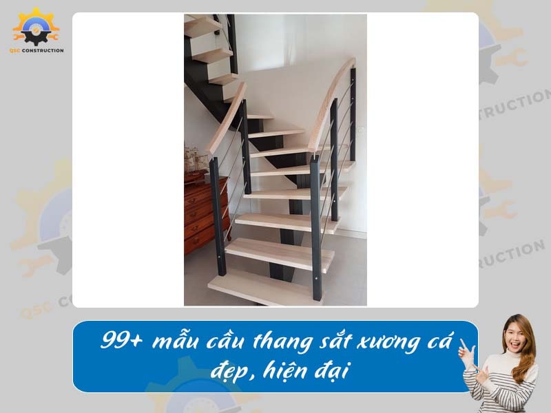 Báo giá 99+ mẫu cầu thang sắt xương cá đẹp tại Hà Nội