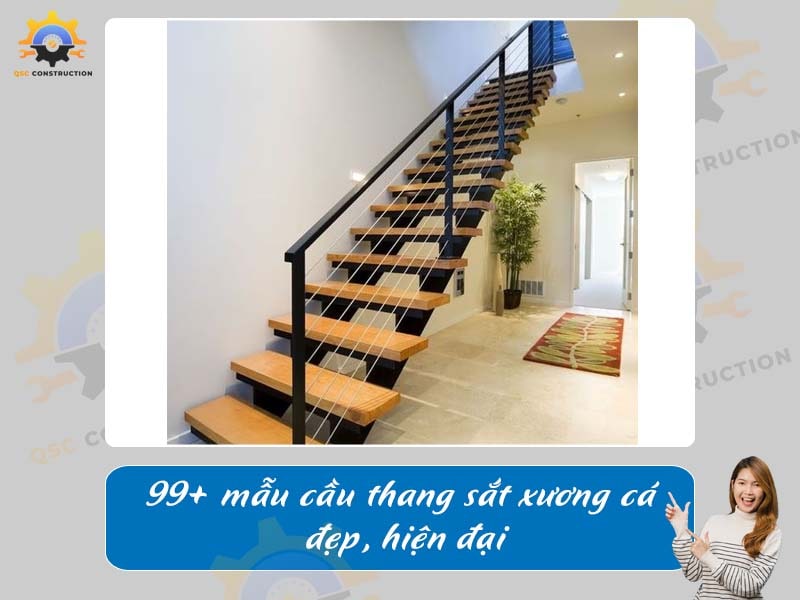 Báo giá 99+ mẫu cầu thang sắt xương cá đẹp tại Hà Nội