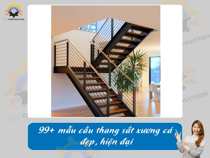 Báo giá 99+ mẫu cầu thang sắt xương cá đẹp tại Hà Nội