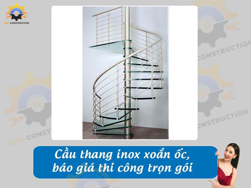 Cầu thang inox xoắn ốc gồm những loại nào? Giá bao nhiêu?