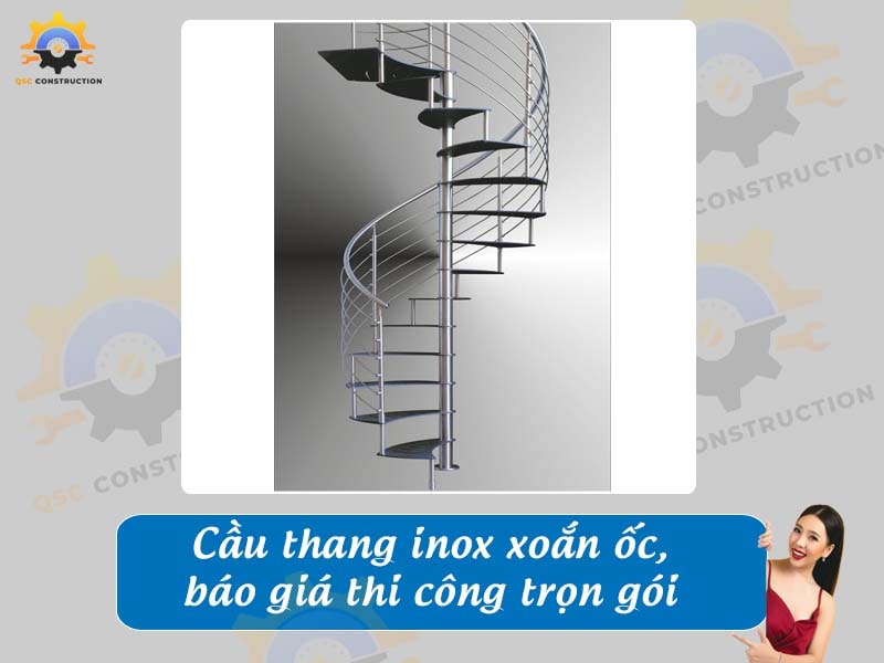 Cầu thang inox xoắn ốc gồm những loại nào? Giá bao nhiêu?