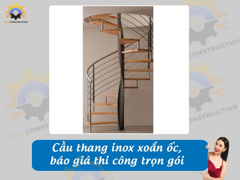 Cầu thang inox xoắn ốc gồm những loại nào? Giá bao nhiêu?