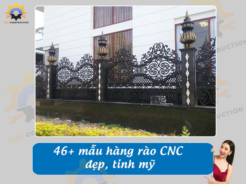 Báo giá thi công 46+ mẫu hàng rào CNC đẹp, tinh mỹ