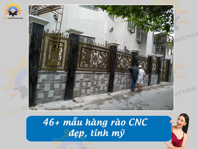 Báo giá thi công 46+ mẫu hàng rào CNC đẹp, tinh mỹ