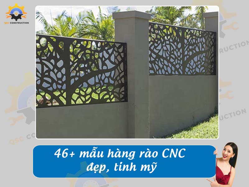 Báo giá thi công 46+ mẫu hàng rào CNC đẹp, tinh mỹ