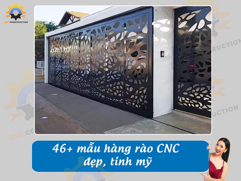 Báo giá thi công 46+ mẫu hàng rào CNC đẹp, tinh mỹ