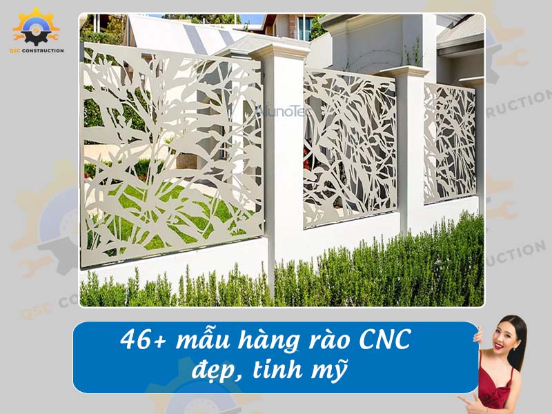 Báo giá thi công 46+ mẫu hàng rào CNC đẹp, tinh mỹ