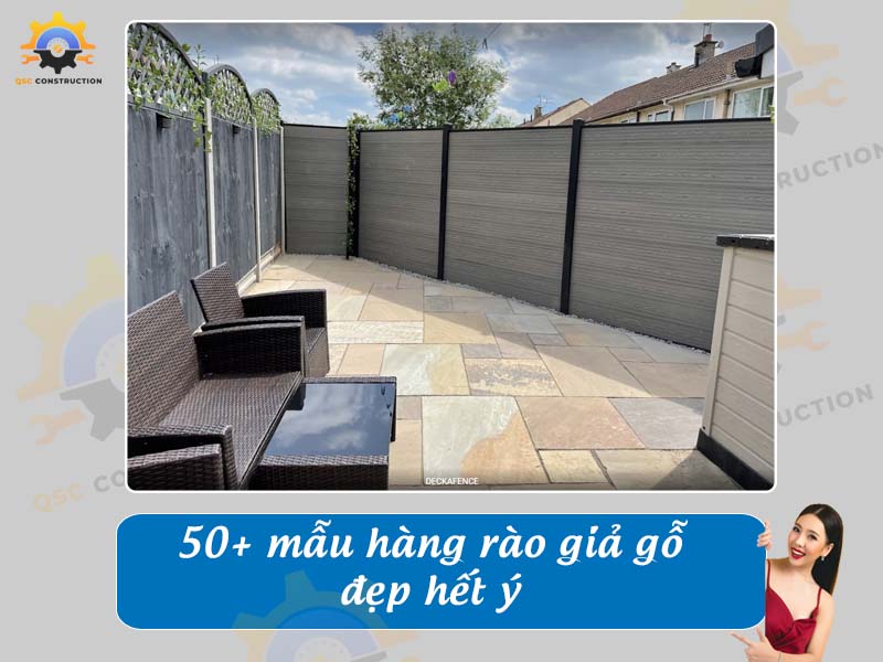 Tổng hợp báo giá 40+ mẫu hàng rào giả gỗ đẹp hết ý