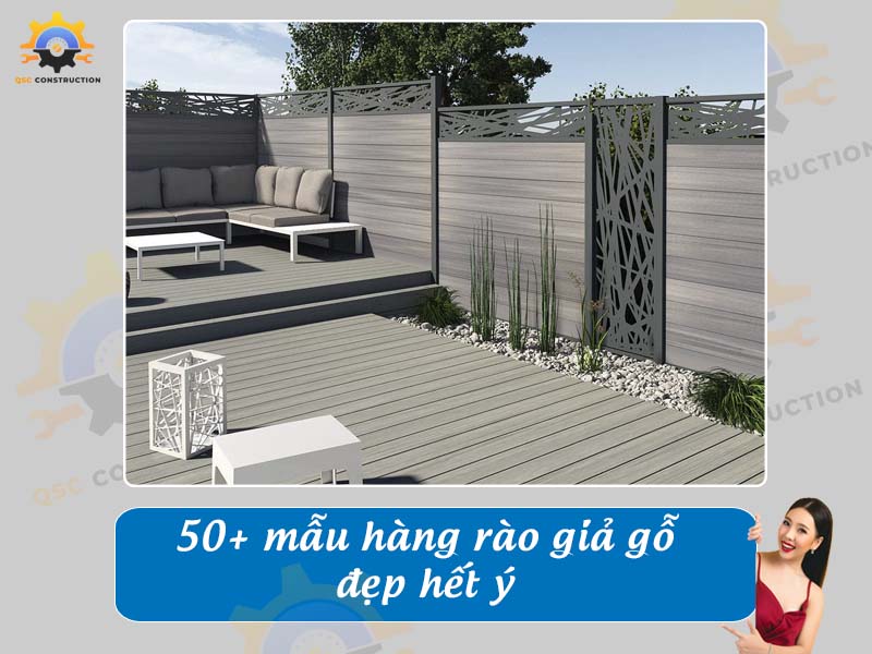 Tổng hợp báo giá 40+ mẫu hàng rào giả gỗ đẹp hết ý