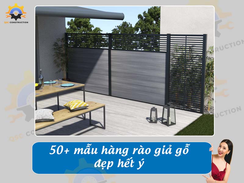 Tổng hợp báo giá 40+ mẫu hàng rào giả gỗ đẹp hết ý
