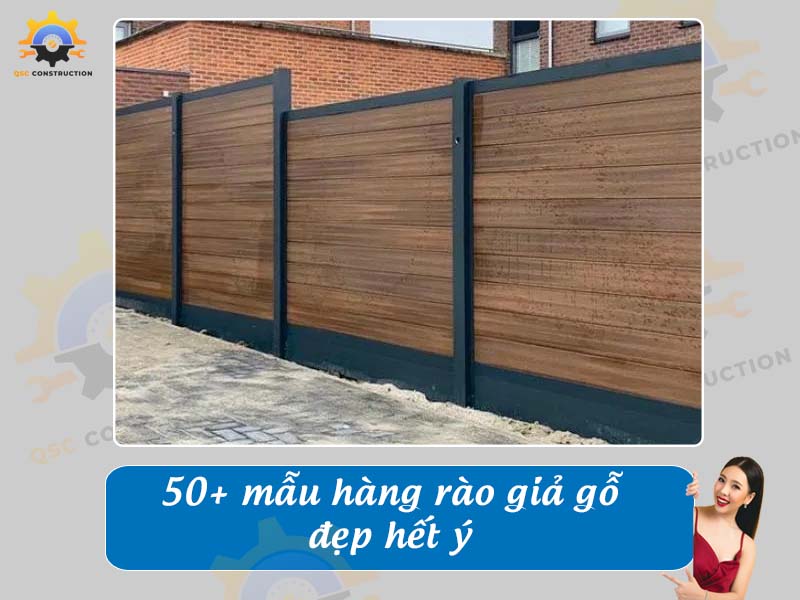 Tổng hợp báo giá 40+ mẫu hàng rào giả gỗ đẹp hết ý