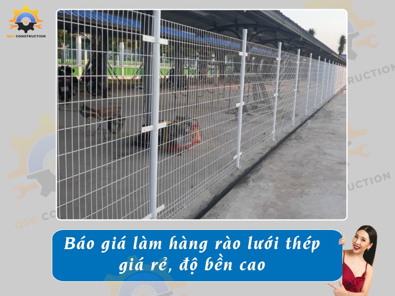 Báo giá làm hàng rào lưới thép giá rẻ, độ bền cao