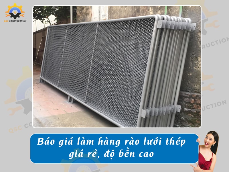 Báo giá làm hàng rào lưới thép giá rẻ, độ bền cao