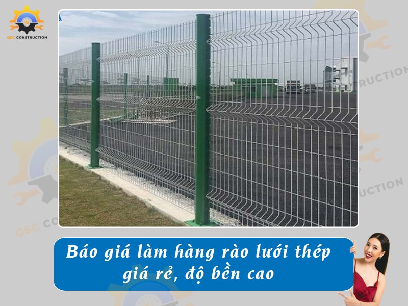 Báo giá làm hàng rào lưới thép giá rẻ, độ bền cao