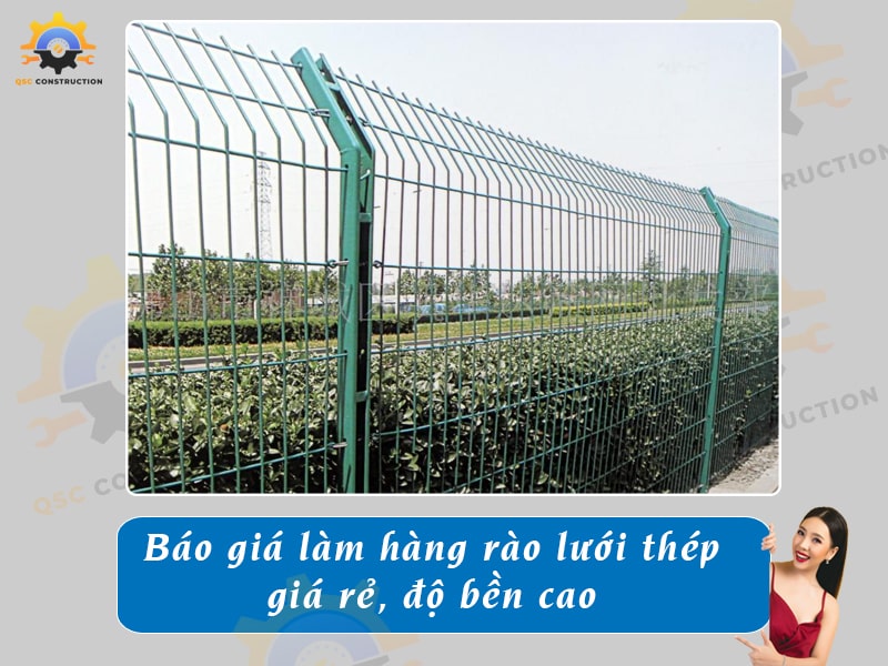 Báo giá làm hàng rào lưới thép giá rẻ, độ bền cao